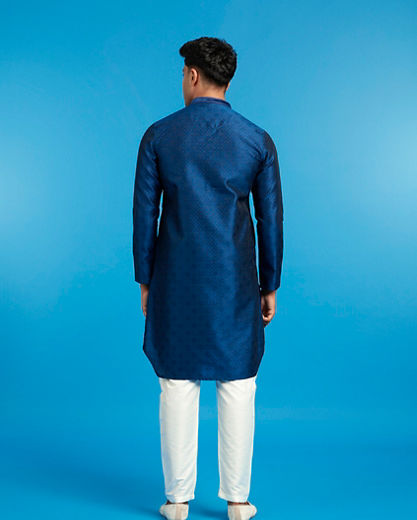 Diwas Men Elegant Dark Blue Kurta