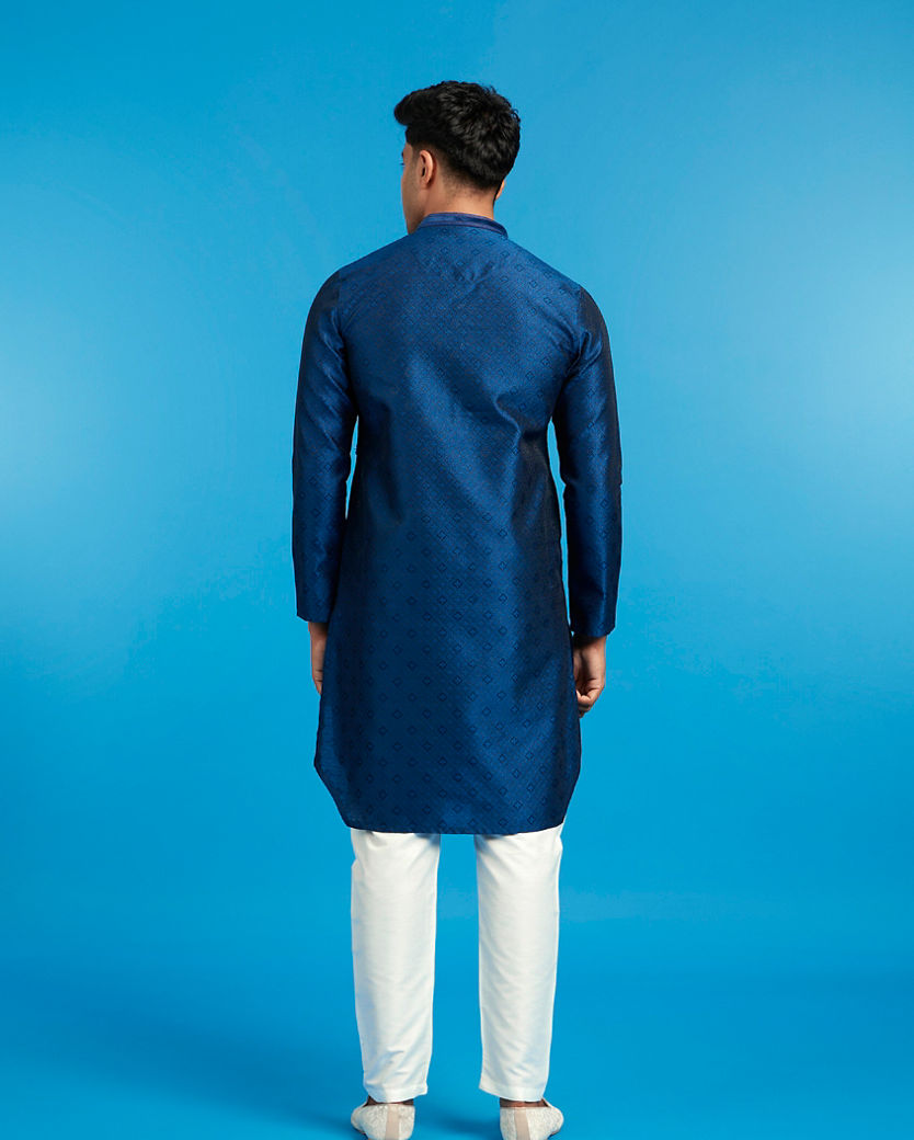 Diwas Men Elegant Dark Blue Kurta