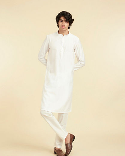 Diwas Men White Elegance Kurta