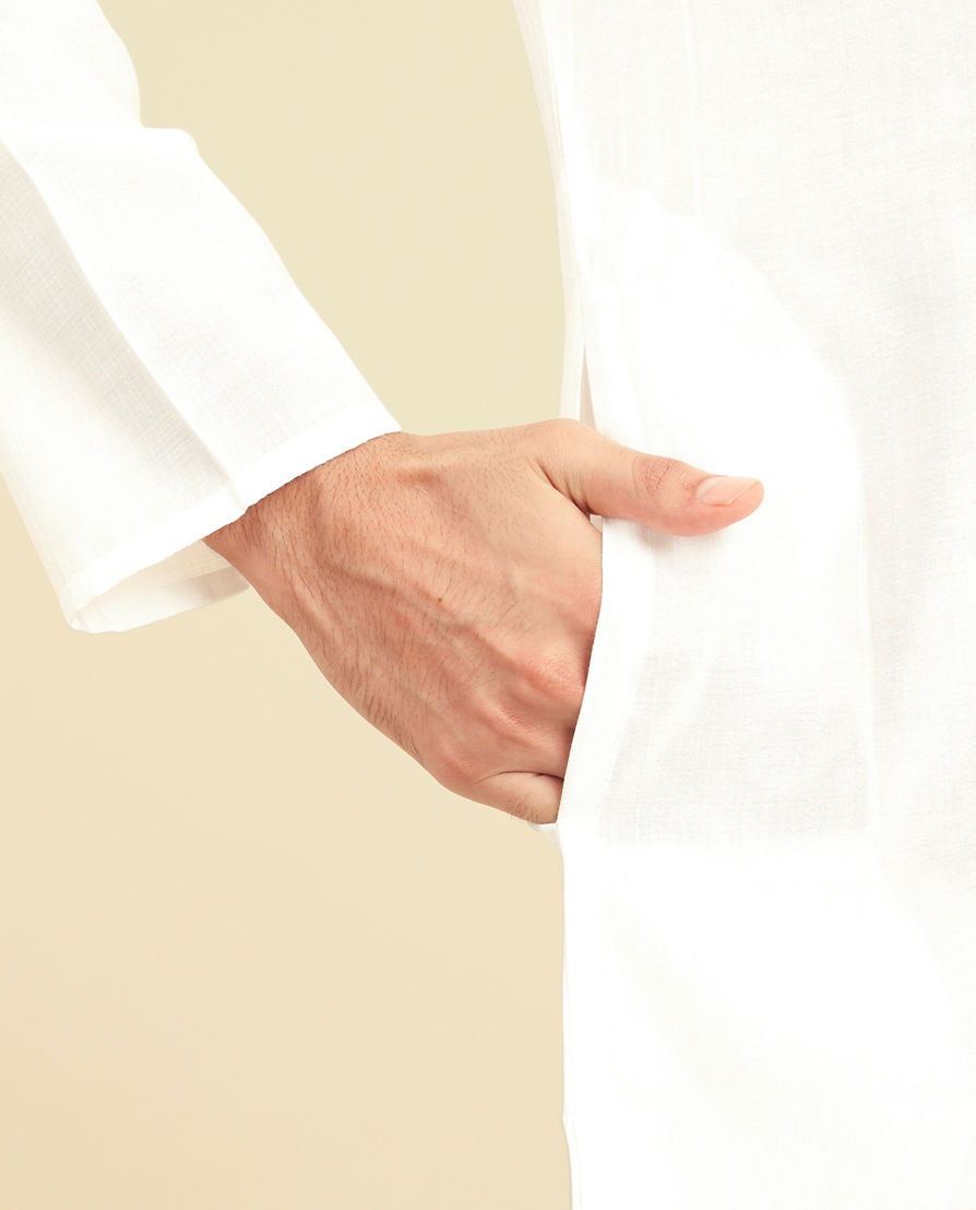 Diwas Men White Elegance Kurta