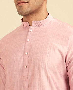 Diwas Men Dusty Pink Royal Celebrity Kurta