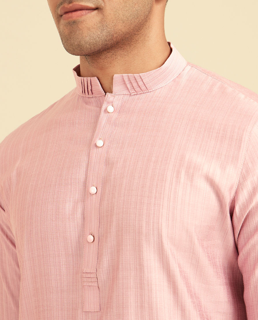 Diwas Men Dusty Pink Royal Celebrity Kurta