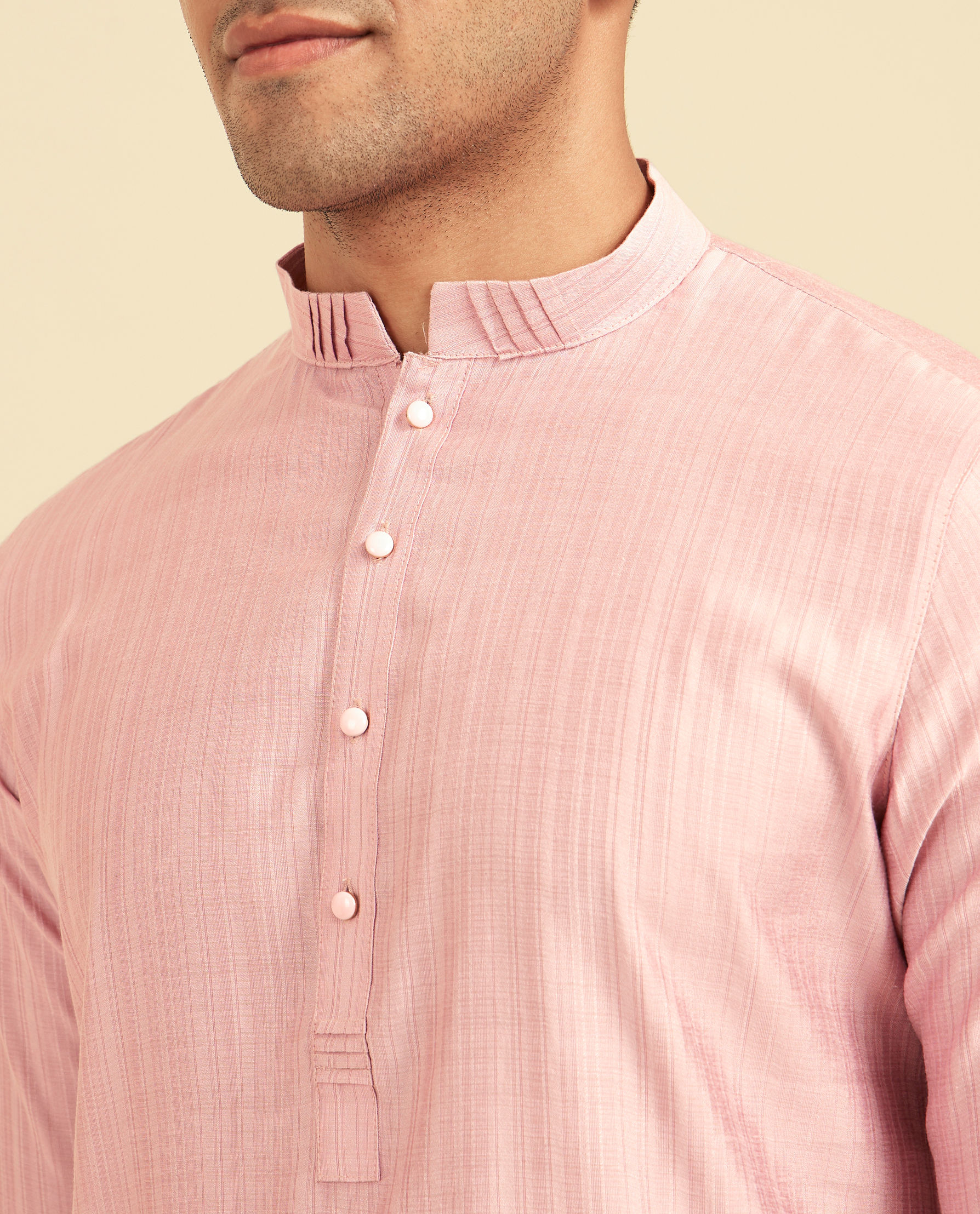 Diwas Men Dusty Pink Royal Celebrity Kurta