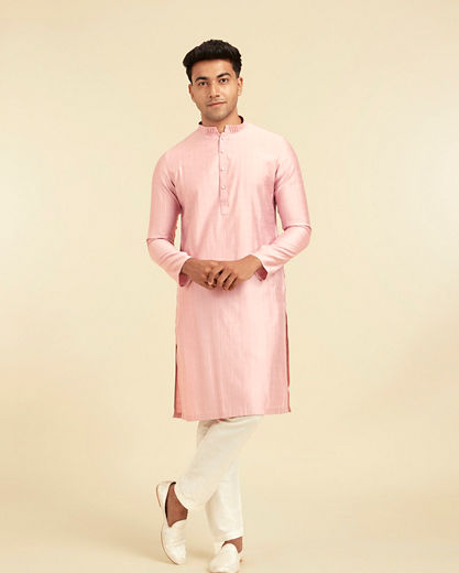 Diwas Men Dusty Pink Royal Celebrity Kurta