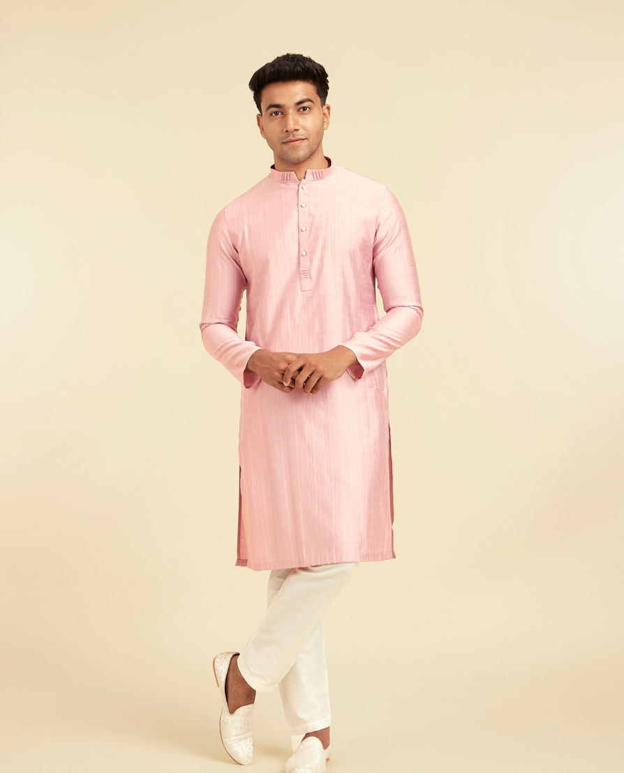 Diwas Men Dusty Pink Royal Celebrity Kurta