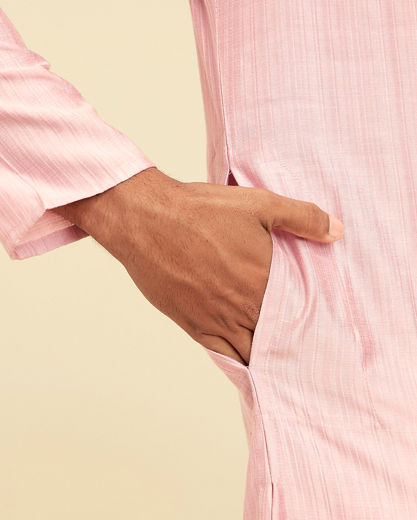 Diwas Men Dusty Pink Royal Celebrity Kurta