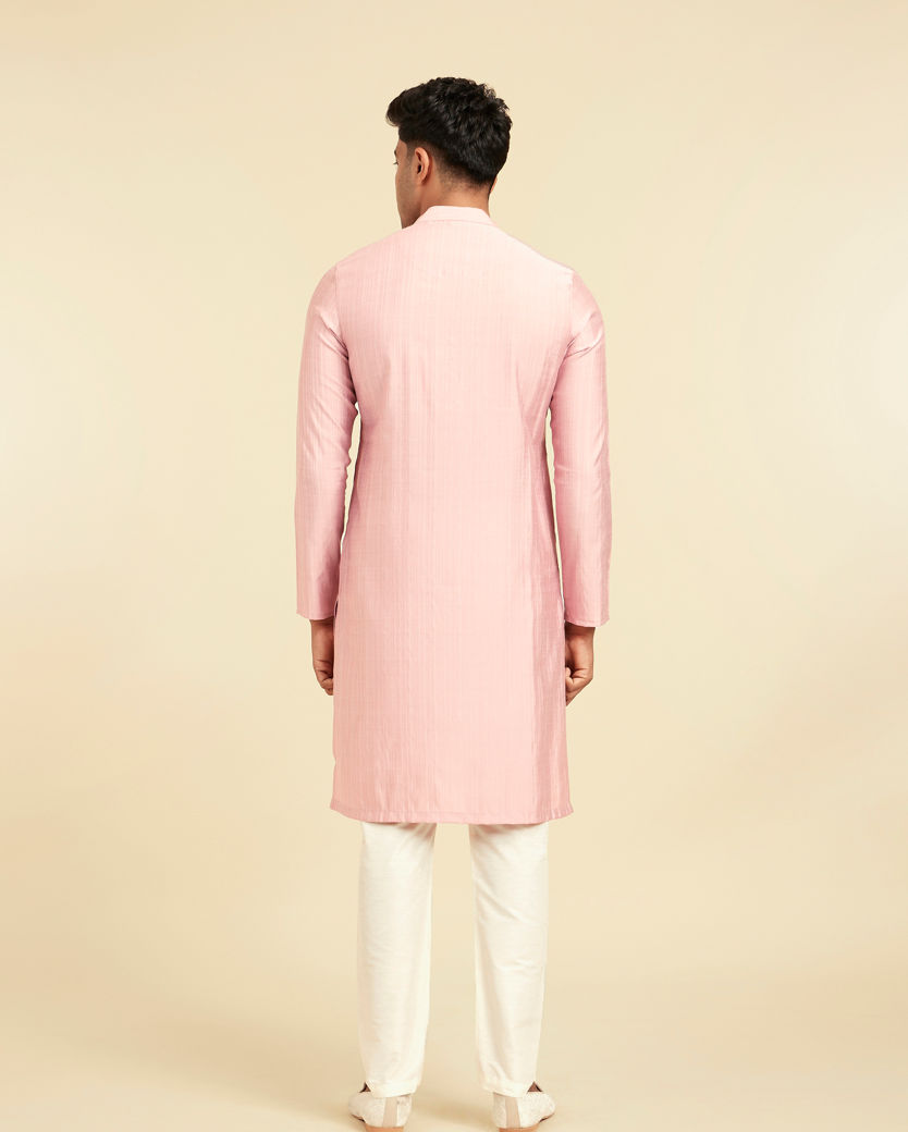 Diwas Men Dusty Pink Royal Celebrity Kurta