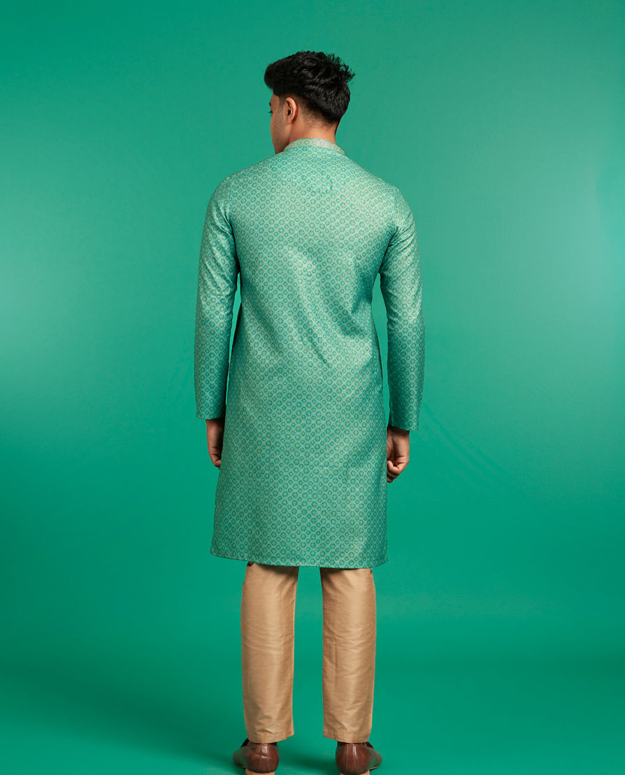 Diwas Men Elegant Light Mid Green Kurta