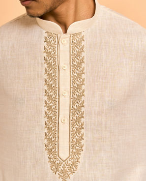 Diwas Men Opulent Cream Kurta