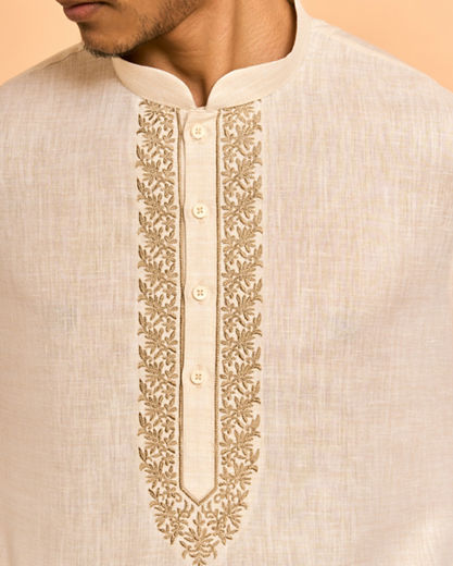 Diwas Men Opulent Cream Kurta