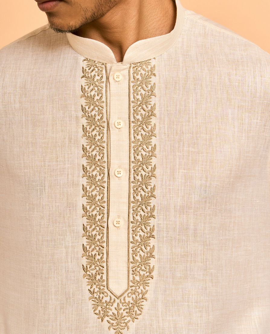 Diwas Men Opulent Cream Kurta