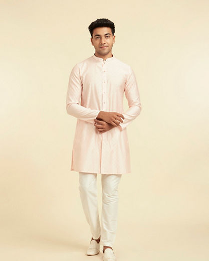 Diwas Men Peach Elegance Kurta