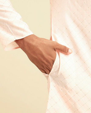 Diwas Men Peach Elegance Kurta