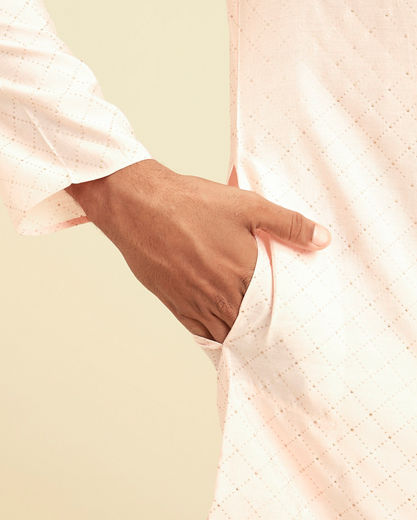 Diwas Men Peach Elegance Kurta