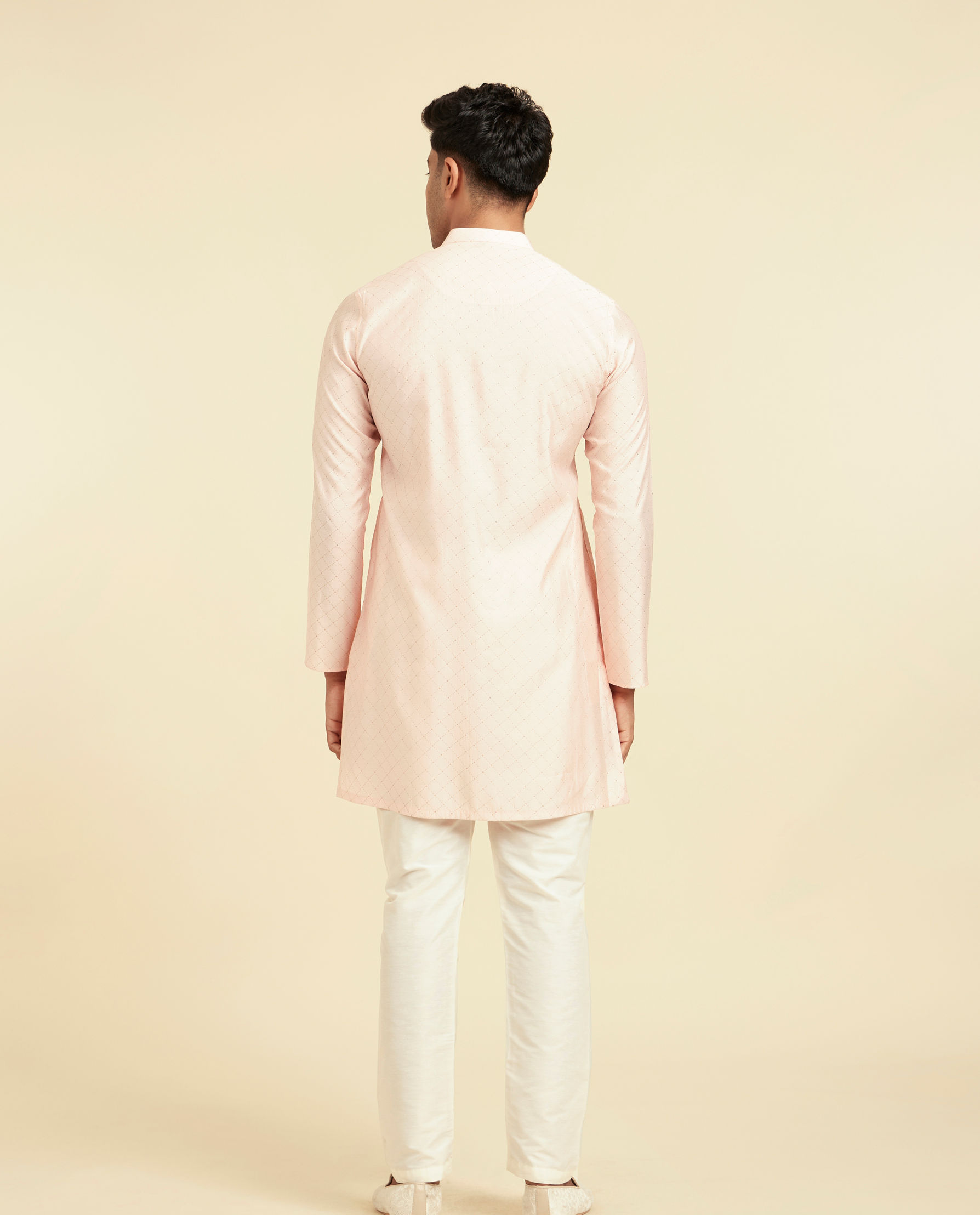 Diwas Men Peach Elegance Kurta