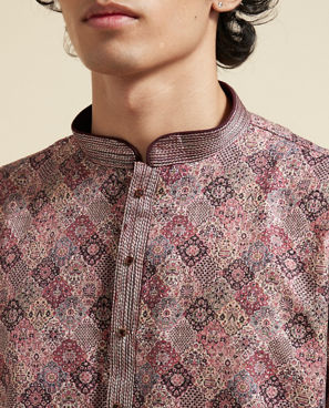 Diwas Men Elegant Brown Cotton Kurta