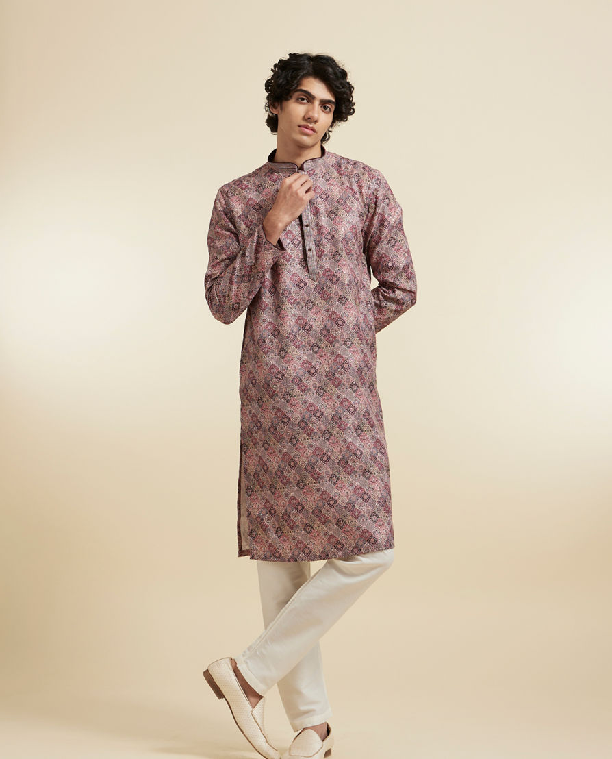 Diwas Men Elegant Brown Cotton Kurta