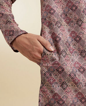 Diwas Men Elegant Brown Cotton Kurta