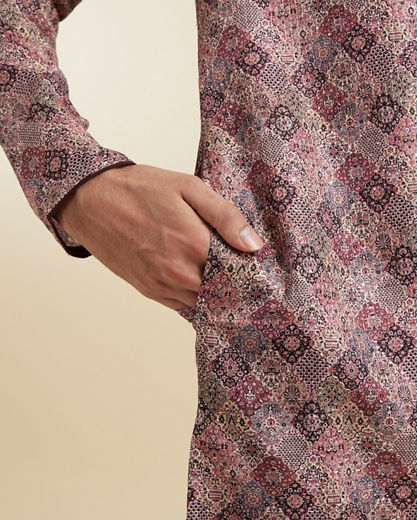 Diwas Men Elegant Brown Cotton Kurta