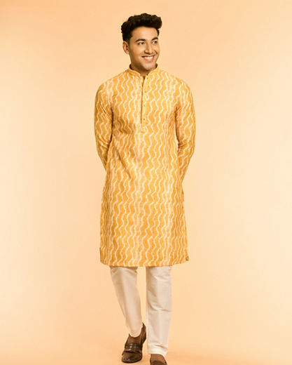 Diwas Men Sun-Kissed Celebration Yellow Kurta