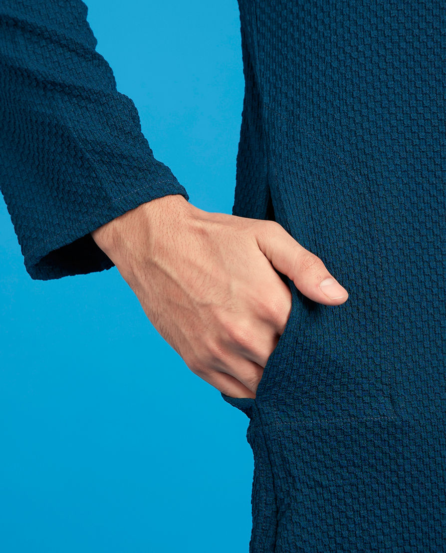 Diwas Men Teal Blue Elegance Kurta