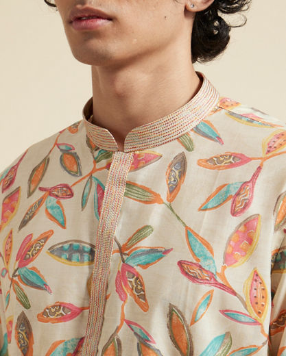 Diwas Men Beige Delight Kurta