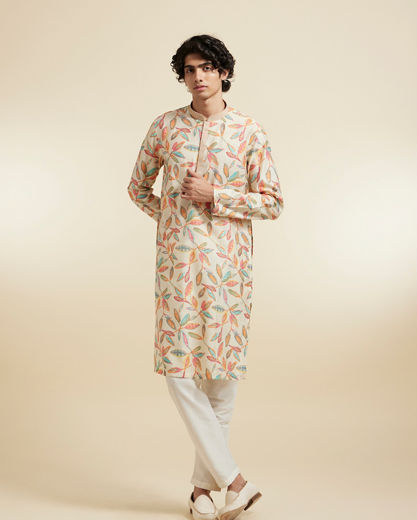 Diwas Men Beige Delight Kurta