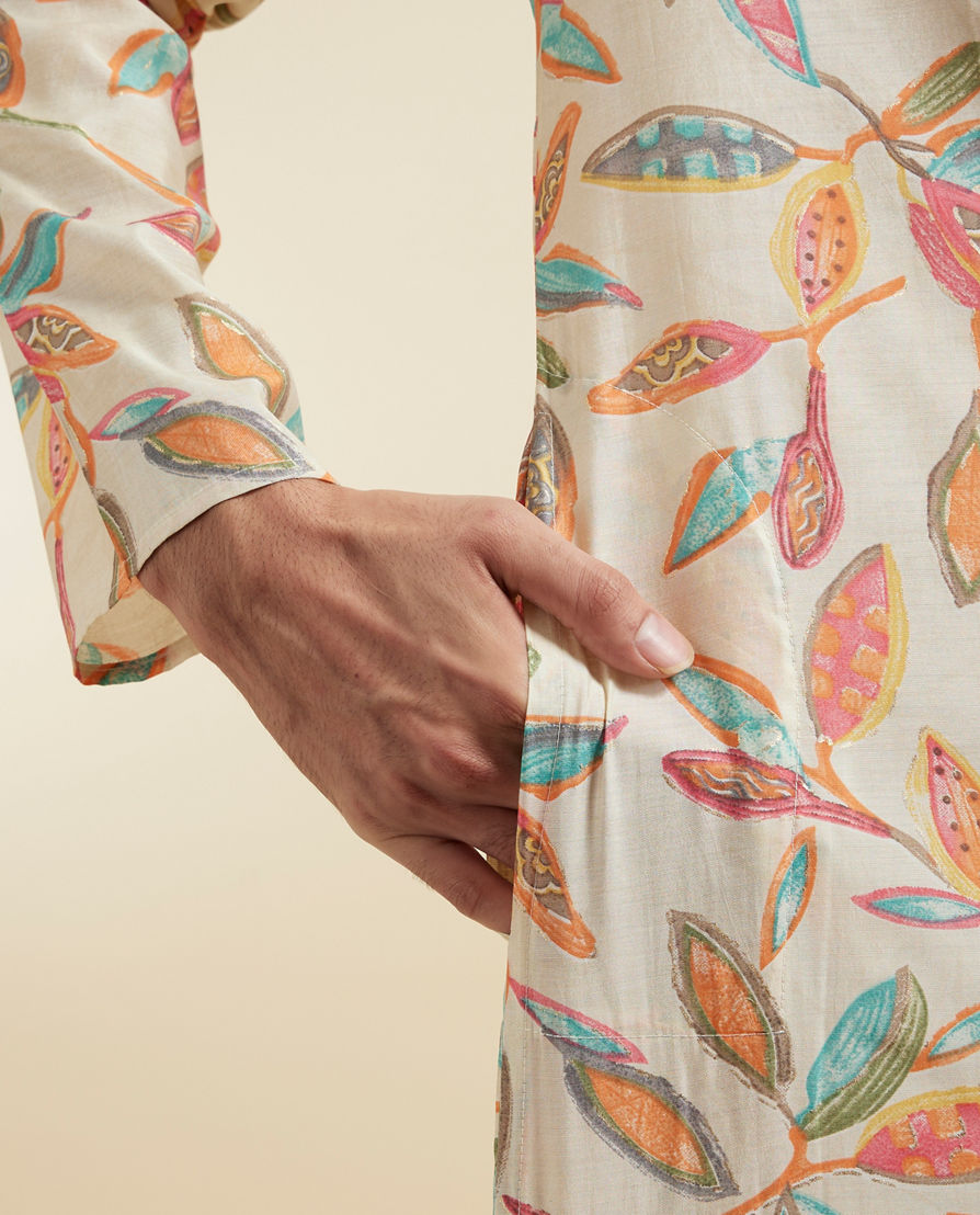 Diwas Men Beige Delight Kurta