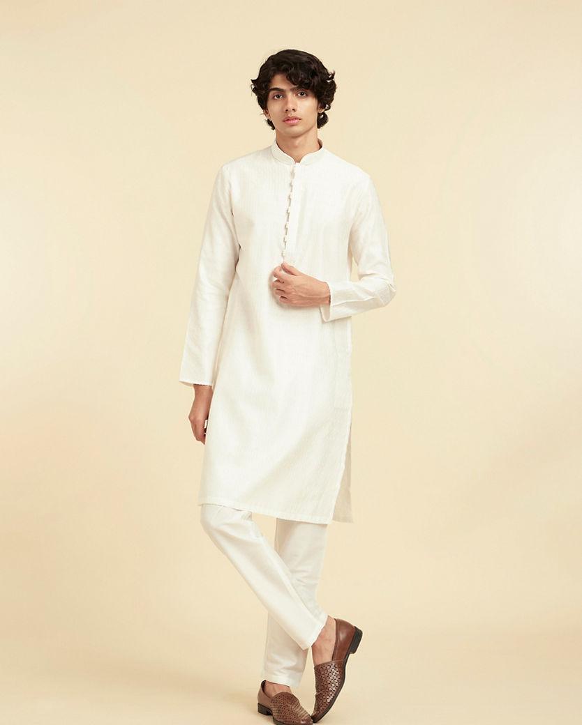 Diwas Men Graceful White Kurta