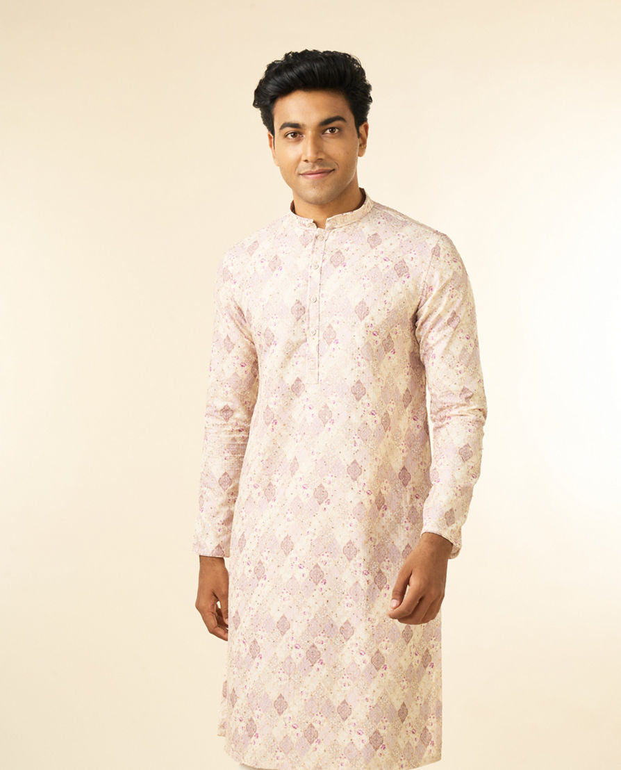 Diwas Men Lilac Elegance Kurta