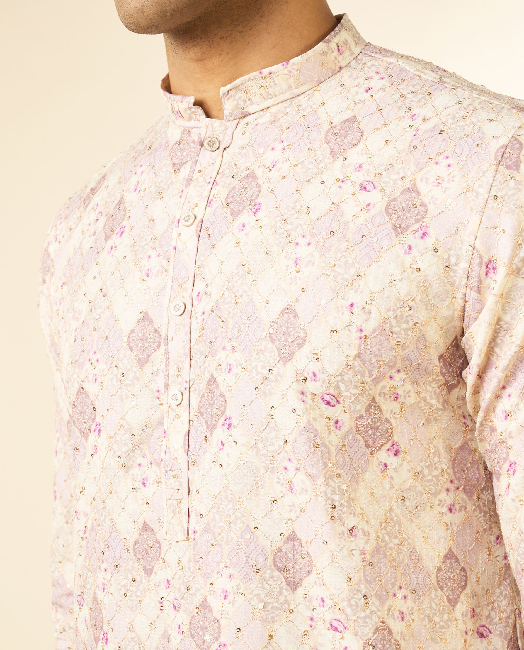 Diwas Men Lilac Elegance Kurta