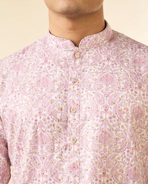 Diwas Men Elegant Lilac Cotton Kurta