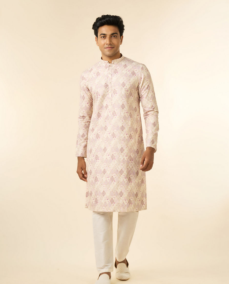 Diwas Men Lilac Elegance Kurta