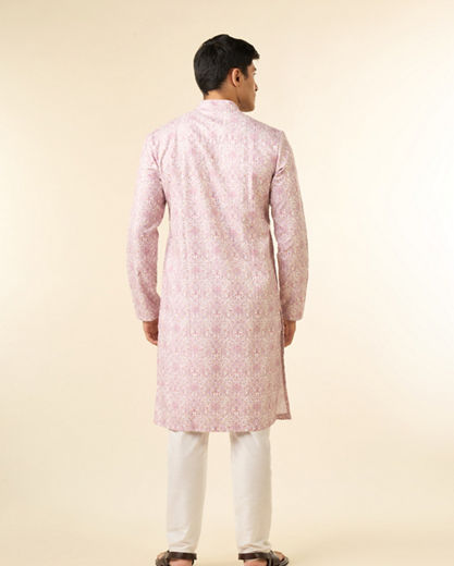 Diwas Men Elegant Lilac Cotton Kurta