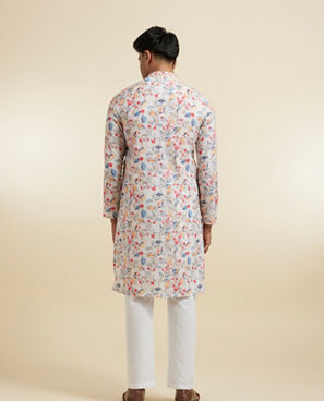 Diwas Men Elegant Cream Cotton Kurta