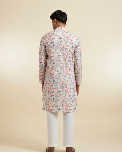 Diwas Men Elegant Cream Cotton Kurta