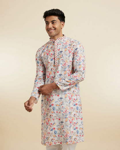 Diwas Men Elegant Cream Cotton Kurta