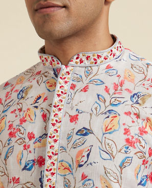 Diwas Men Elegant Cream Cotton Kurta