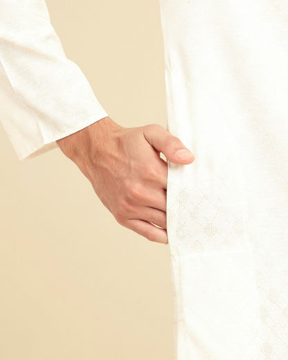 Diwas Men Cream Elegance Kurta