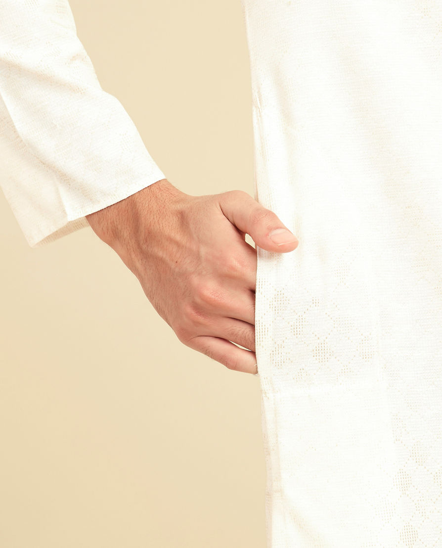 Diwas Men Cream Elegance Kurta