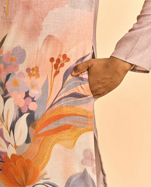 Diwas Men Lilac Elegance Kurta