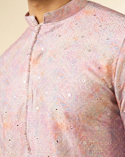 Diwas Men Dusty Pink Vibrance Kurta