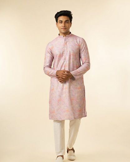 Diwas Men Dusty Pink Vibrance Kurta