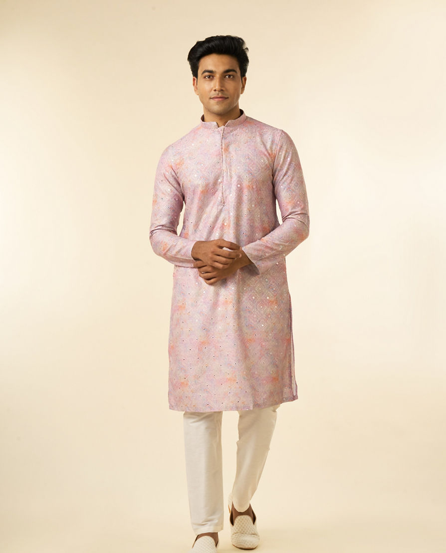 Diwas Men Dusty Pink Vibrance Kurta