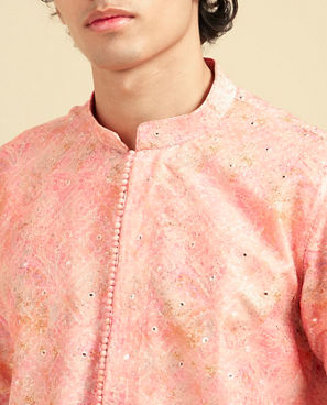 Diwas Men Peach Elegance Silk Kurta