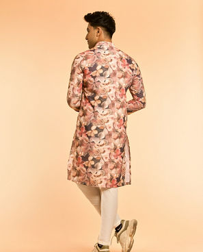 Diwas Men Brown Blended Cotton Kurta