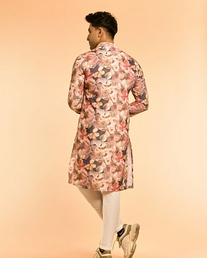 Diwas Men Brown Blended Cotton Kurta