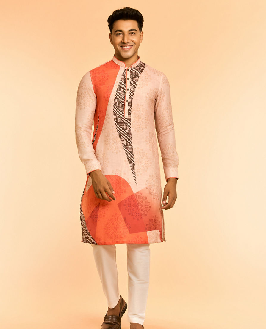 Diwas Men Beige Elegance Kurta