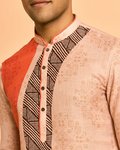 Diwas Men Beige Elegance Kurta