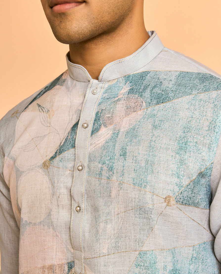 Diwas Men Light Blue Elegance Kurta